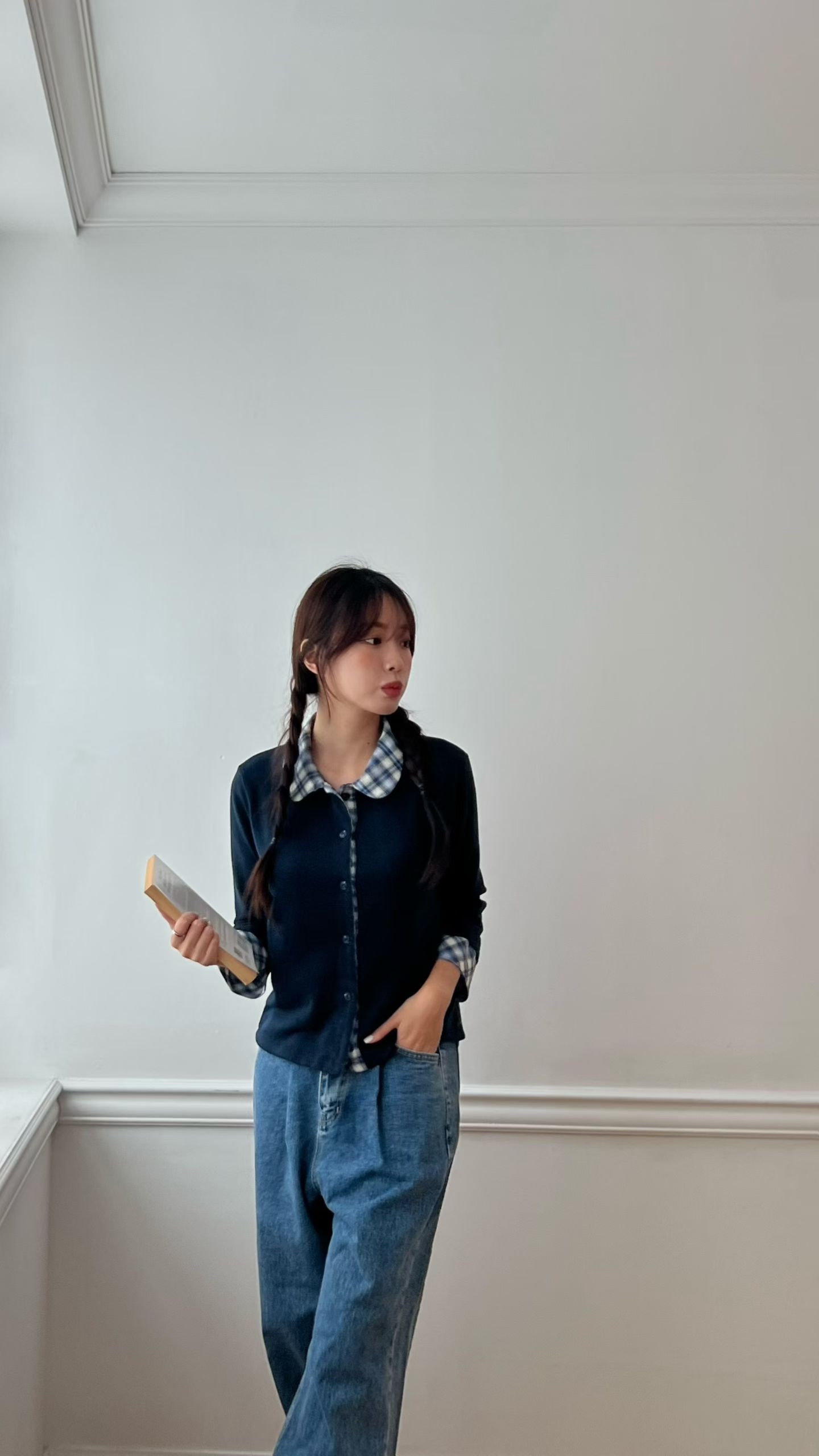 TOP07_11 格仔拼接TOP (2色)