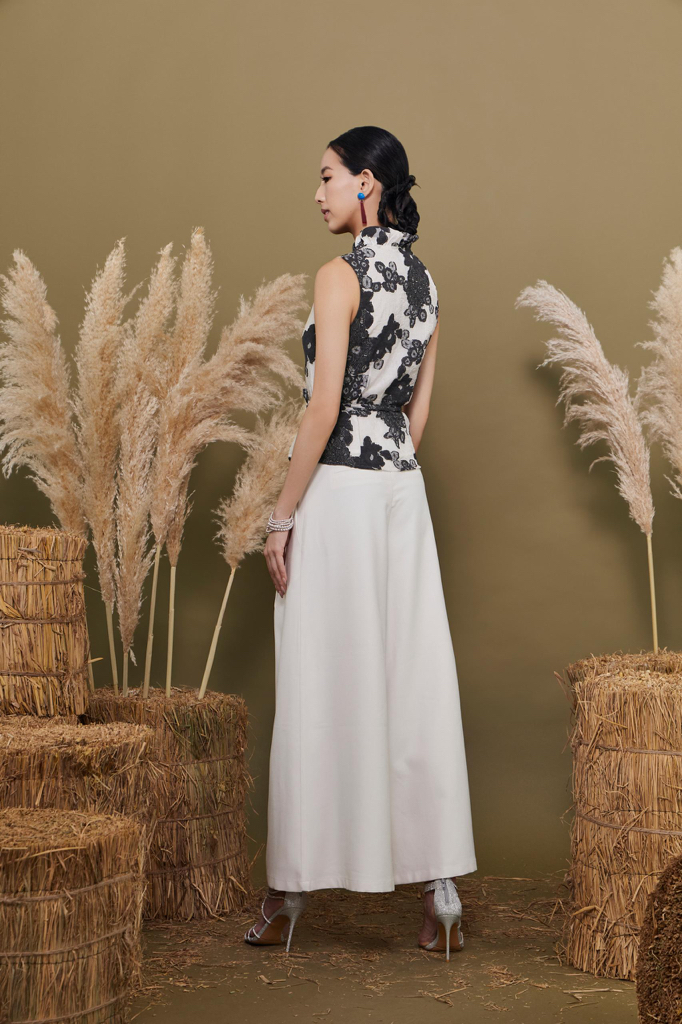 CP1675 Tailored Flared Wide-Leg Culottes
