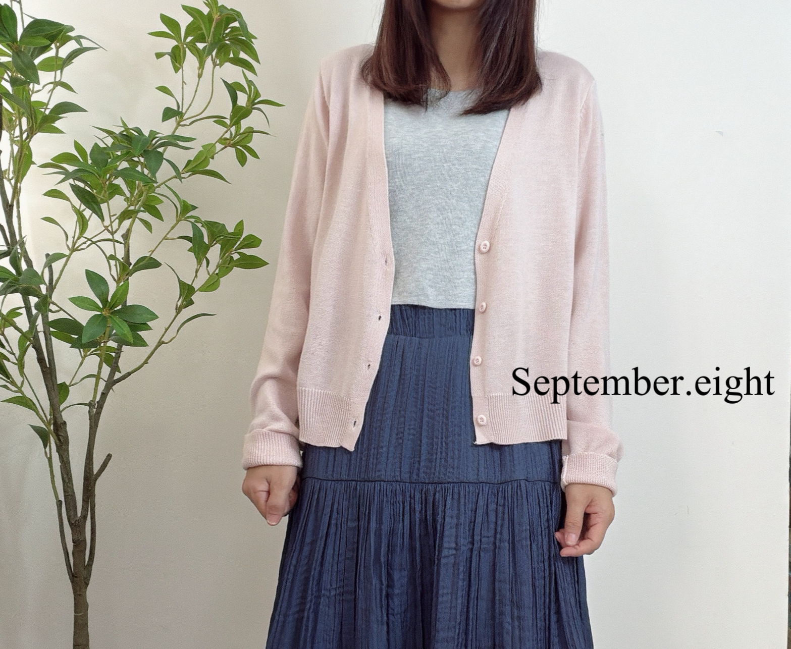 假兩件外套拼色top