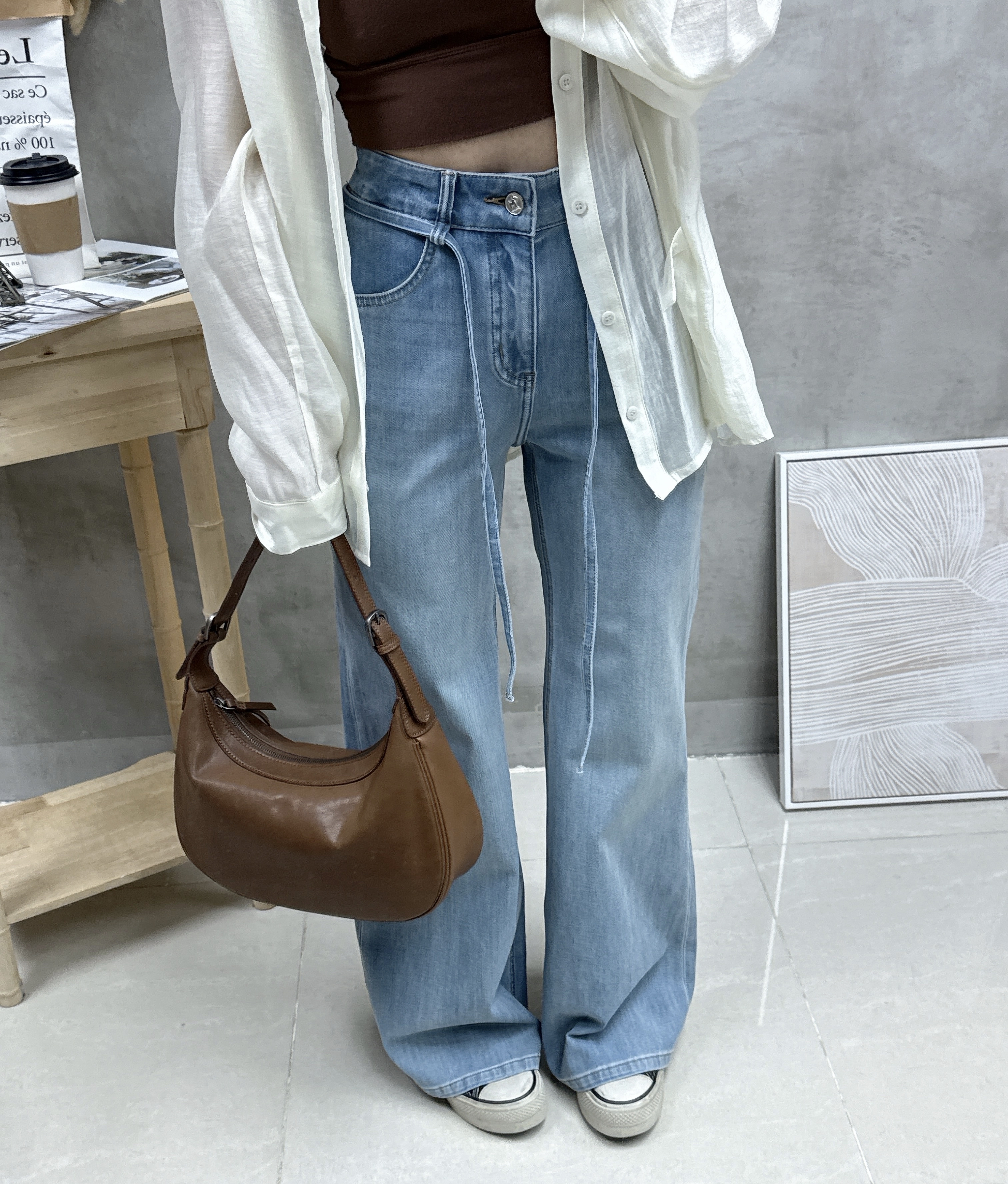 絲質側扣防曬恤衫