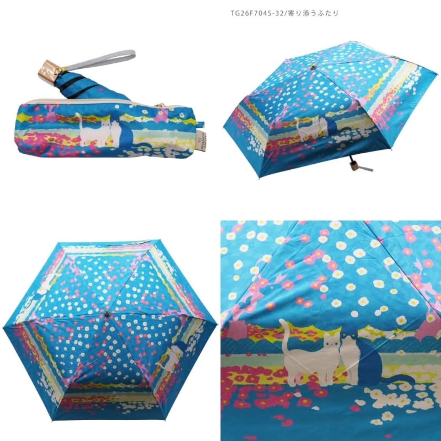 日本直送・宮下和 × Soleil 聯名款 晴雨兩用貓咪縮骨遮｜100%遮光 UV CUT 折疊傘