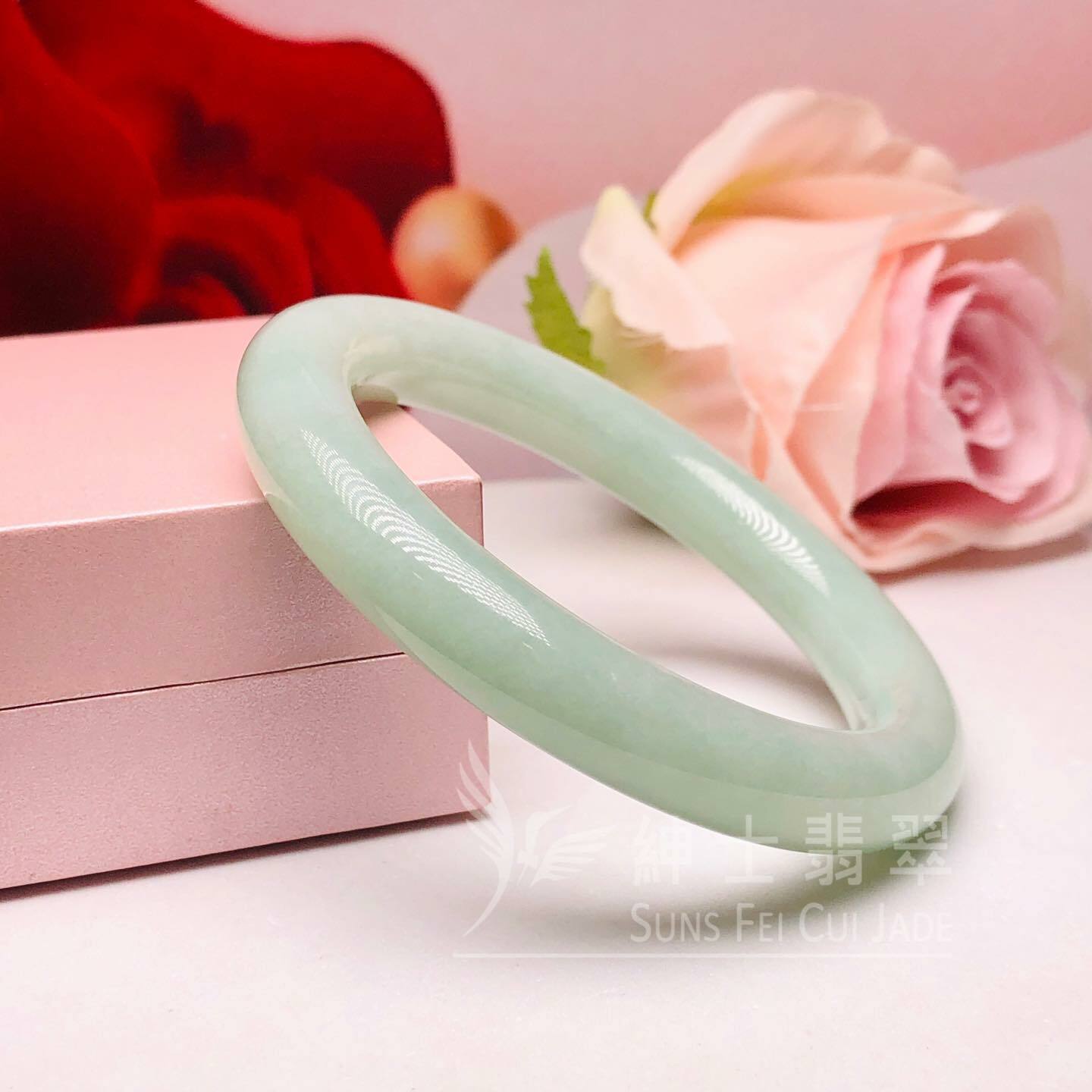 擺三橋晴水色圓鐲54.8mm