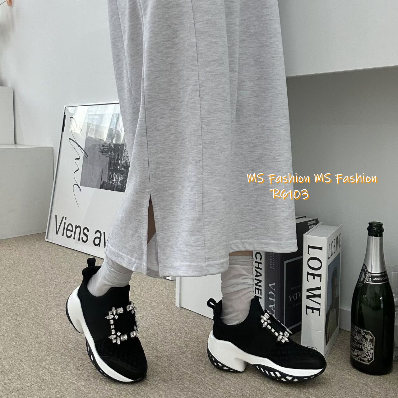 R6103 韓國🇰🇷特色閃石扣sneakers