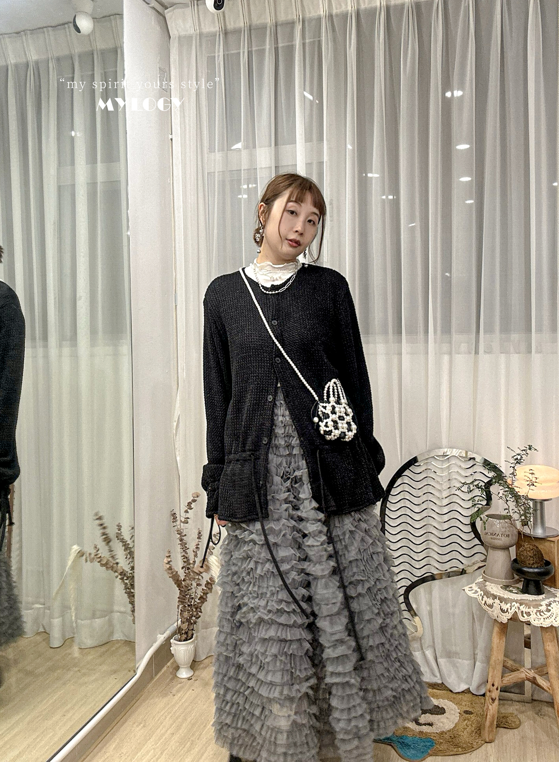 極簡顯瘦～2-ways 索繩開胸針織 UL0001