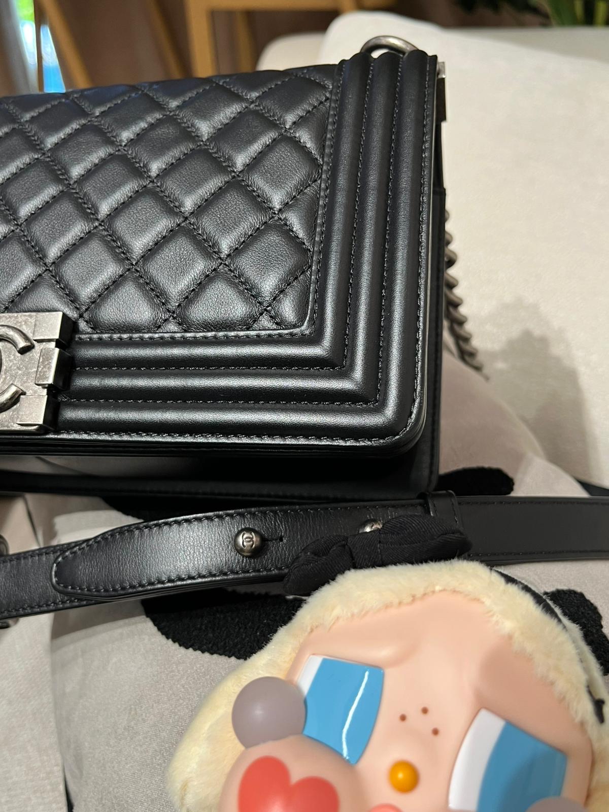 Chanel boy 25cm A67086 黑色復古銀扣 100%Authentic,98%new ✅專門店收據✅29card✅dust bag✅box