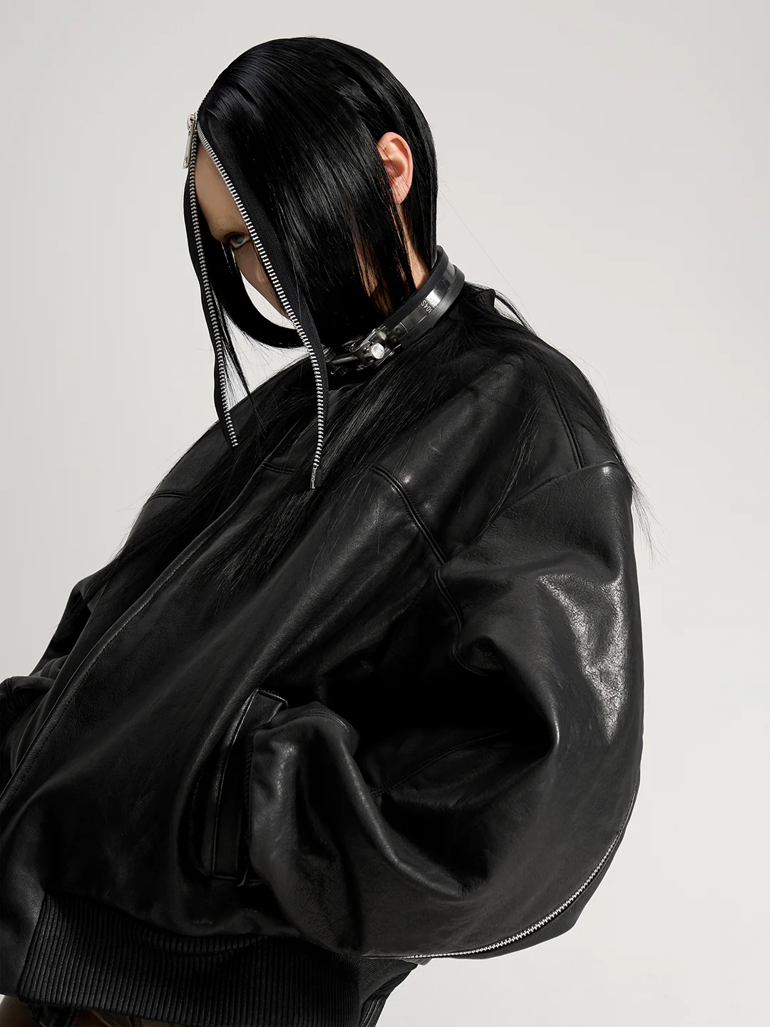 VAR-45｜RIFT FORM · ZIP-SLEEVE LEATHER BOMBER