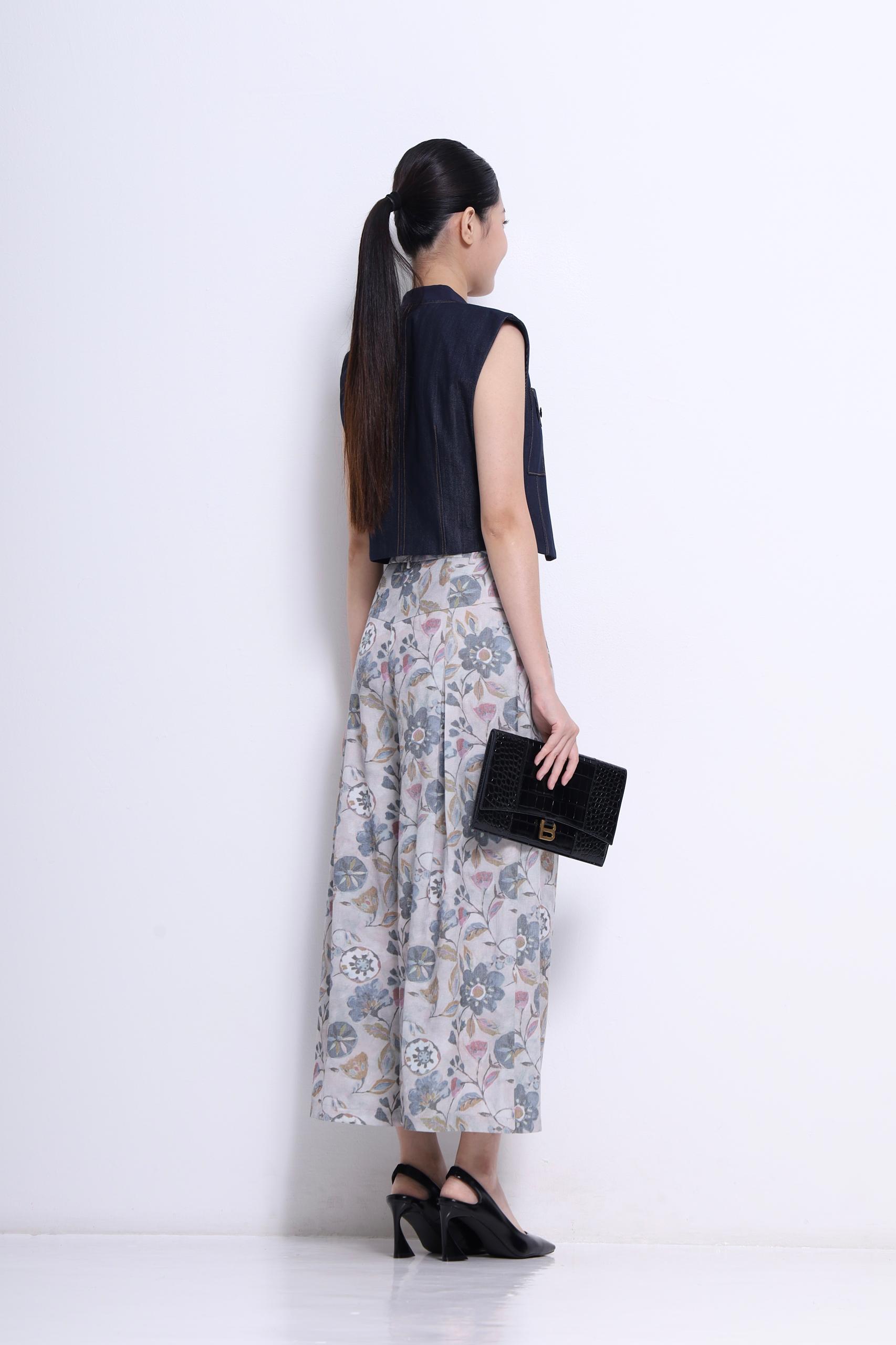 CP1638 VINTAGE FLORAL QULLOTES PANT