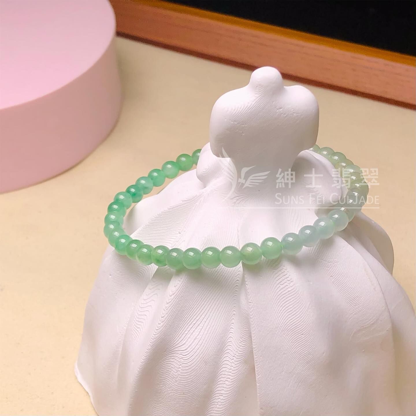 漸變冰綠米珠串