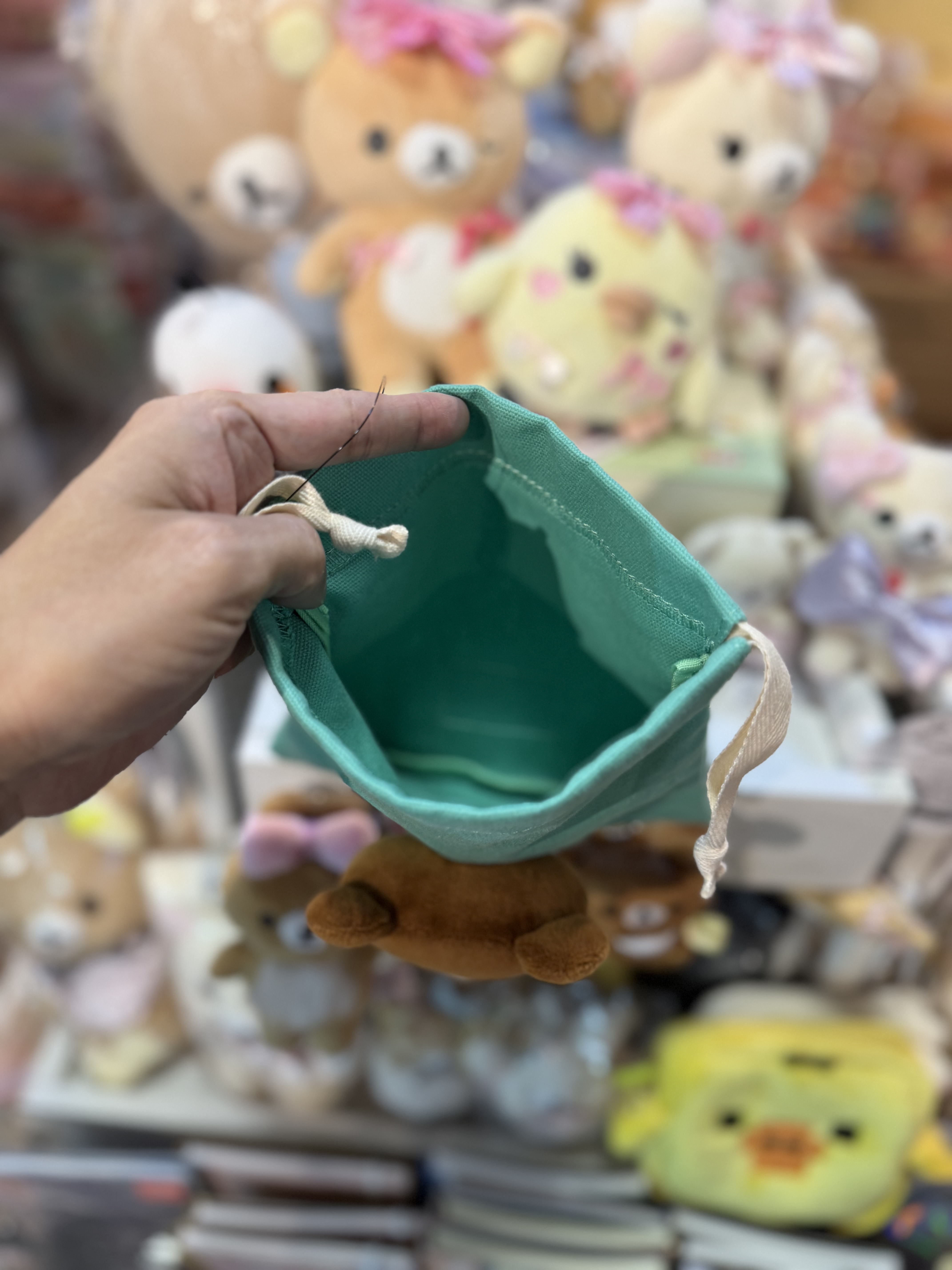 《現貨》全新日本專店限定 Rilakkuma立體頭仔索袋