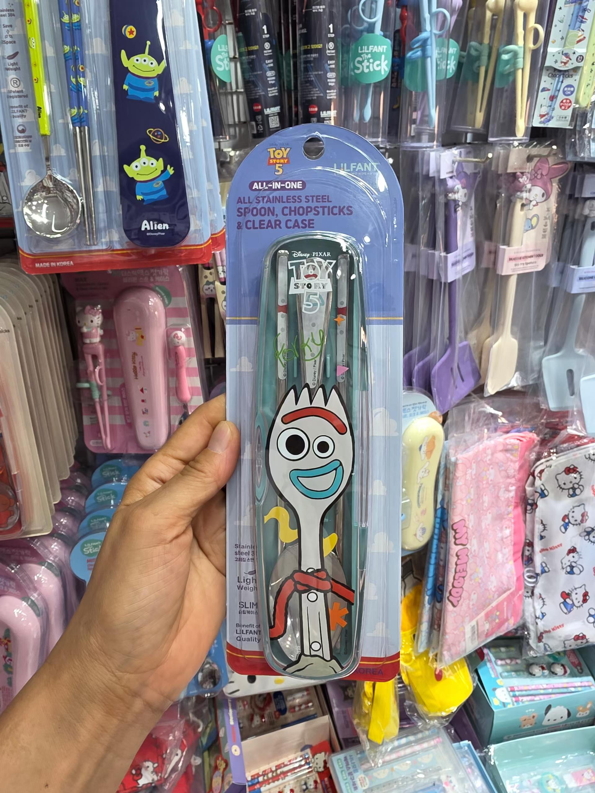【預訂】韓國直送 反斗奇兵 Toy Story 5 小叉 Forky 餐具3件套