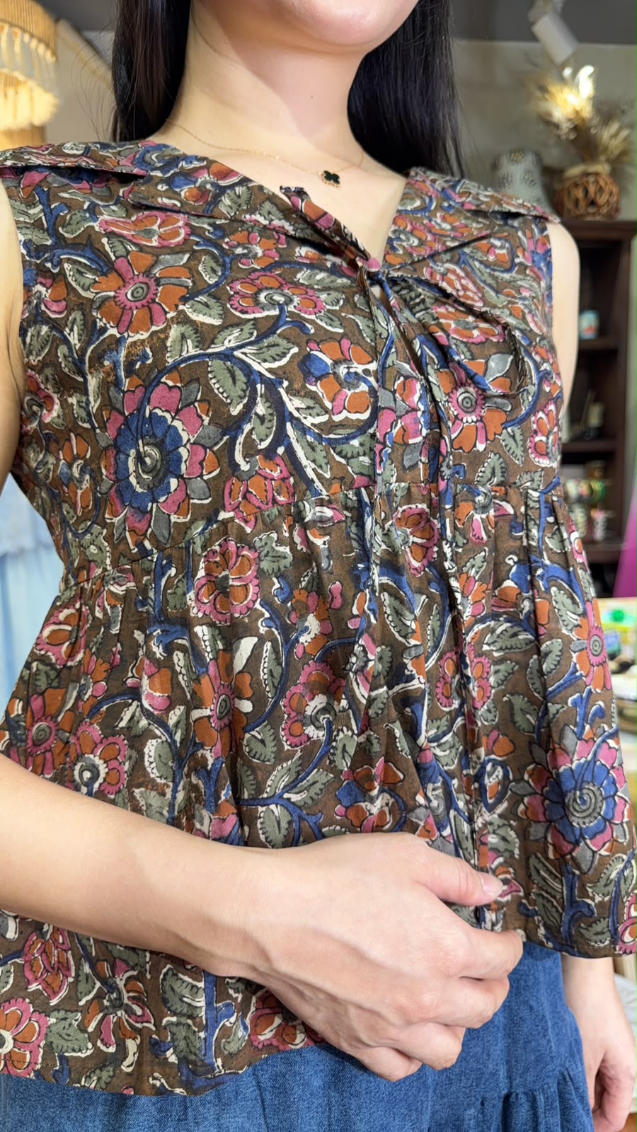 3149 Authenic Ribbon Brown Fafa Top 20"