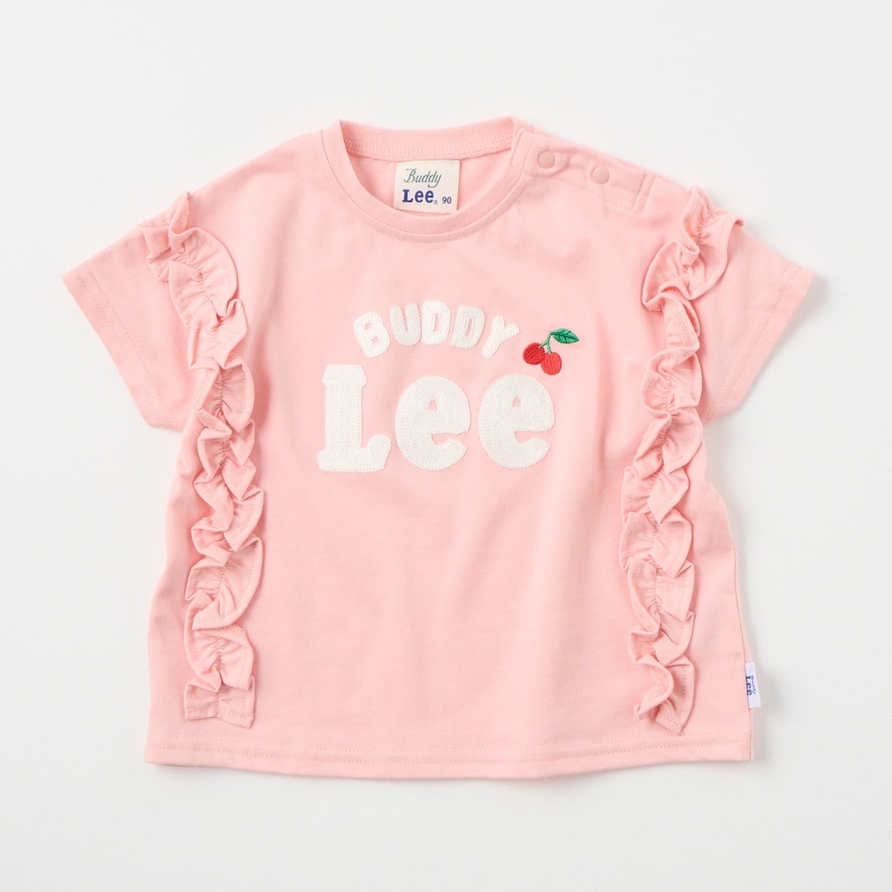 🇯🇵預訂 日本直送🇯🇵Buddy Lee 兩色標誌櫻桃刺繡荷葉邊短袖T恤