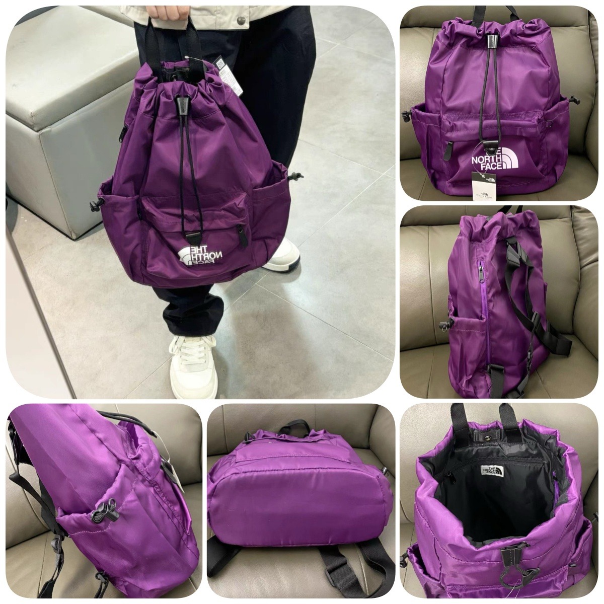 【現貨】The North Face 多口袋抽繩雙肩背囊
