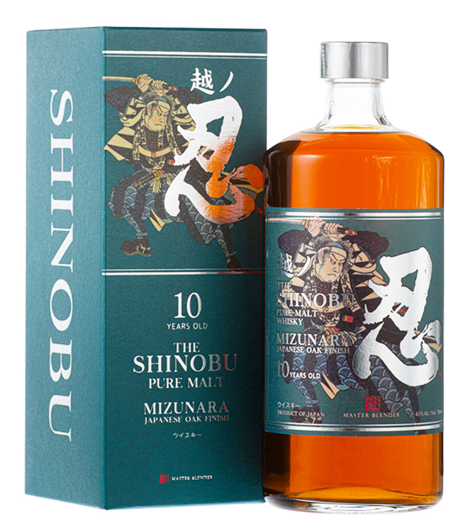 忍 10年 純麥威士忌 SHINOBU 10 Years Old Pure Malt Whisky Mizunara Oak Finish  43%  700mL