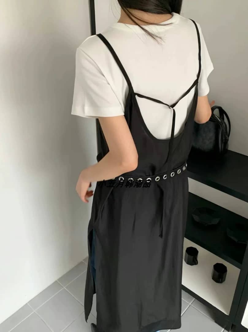 Minimalist Silky Camisole Long Top‖ 简约丝感吊带长版上衣 KR02622203