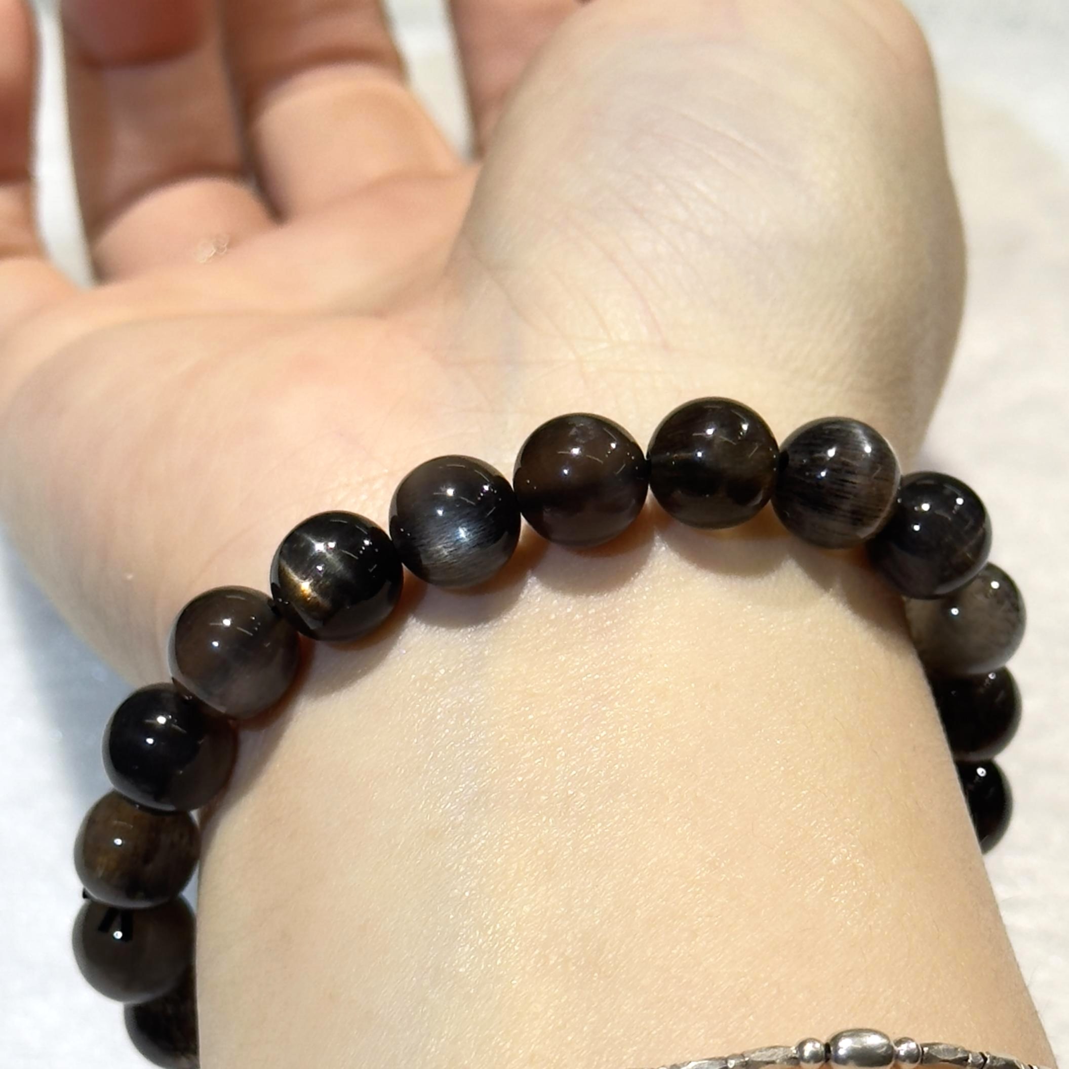 黑金骨幹手串 8.5mm+/- #CA0036