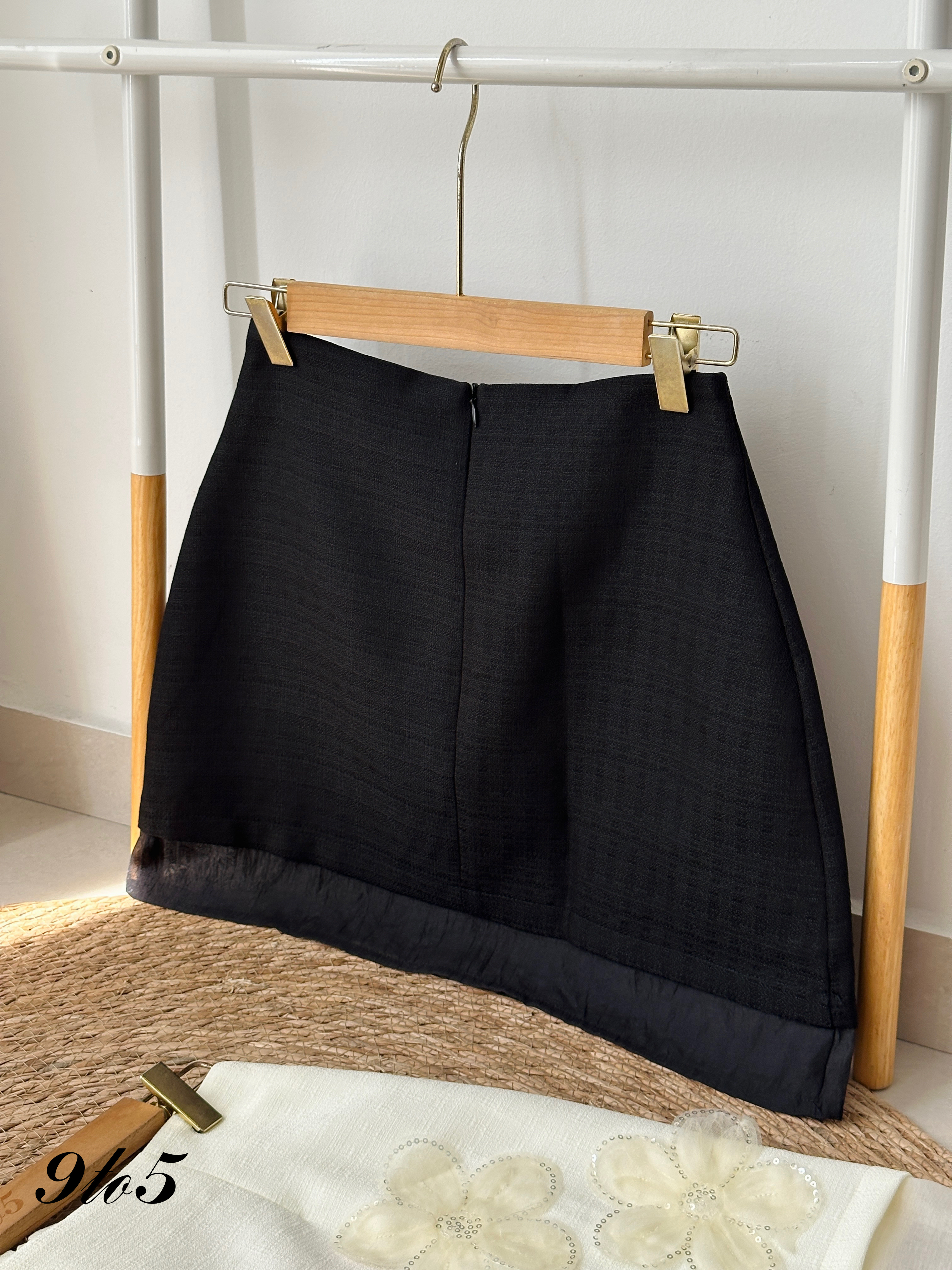 S1787 A Line Floral Short Skirt - 3 Colors