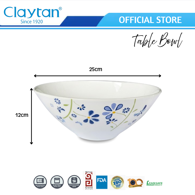 CLAYTAN LEADSAFE Multi-Purpose Kitchen Bowl - Blue Valentine & Modern Sakura Series
