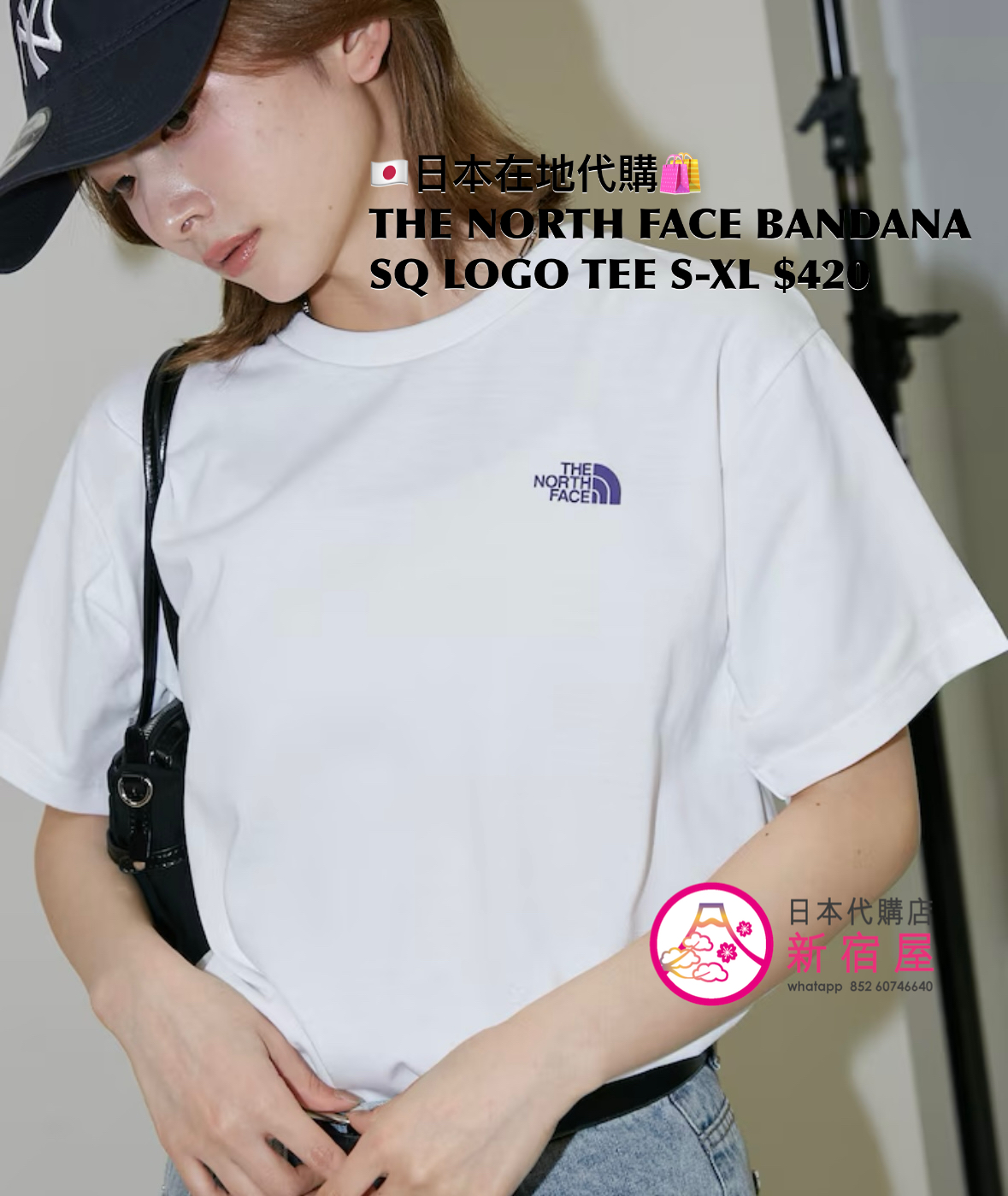 THE NORTH FACE BANDANA SQUARE LOGO T-SHIRT