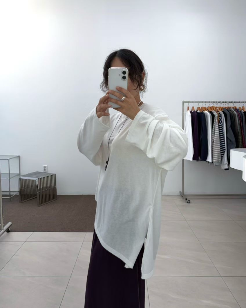 221563 斜腳長袖Tee