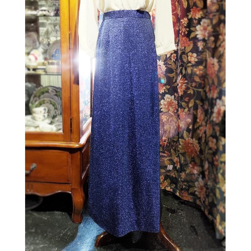 Vintage Midnight Glamour Glittering Skirt -Waist 27-29"(FK075)