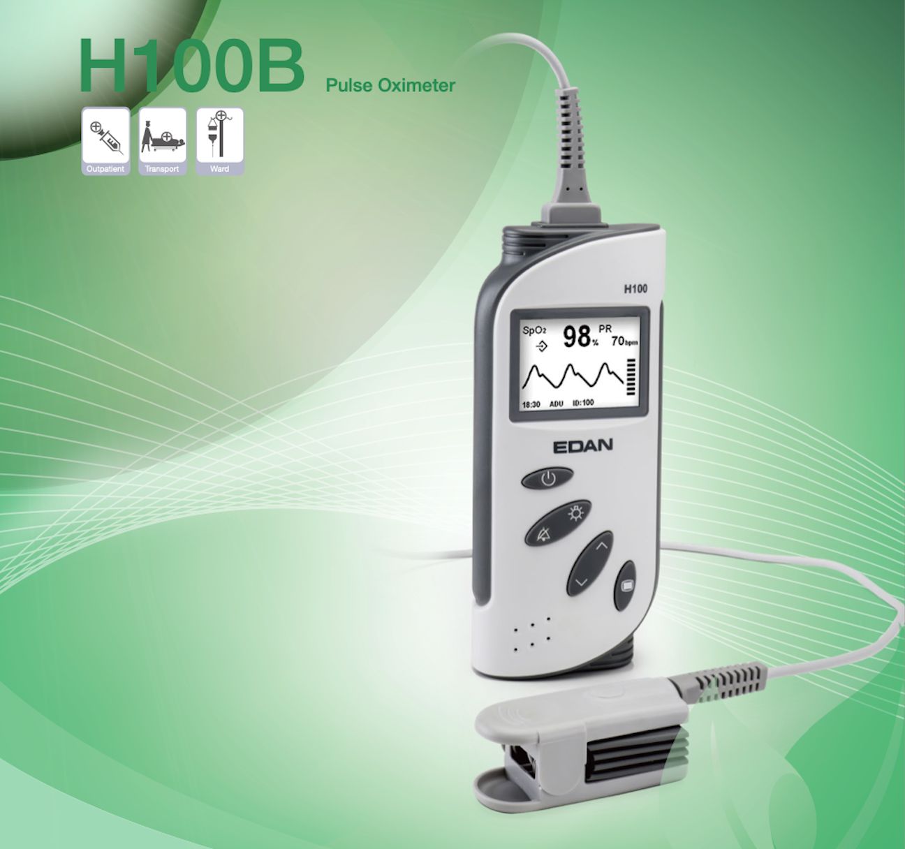 EDAN H100B 脈搏血氧儀：精準監測，守護您的健康