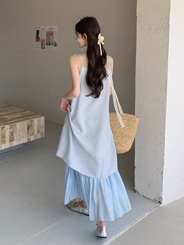 DR341法式海边度长裙