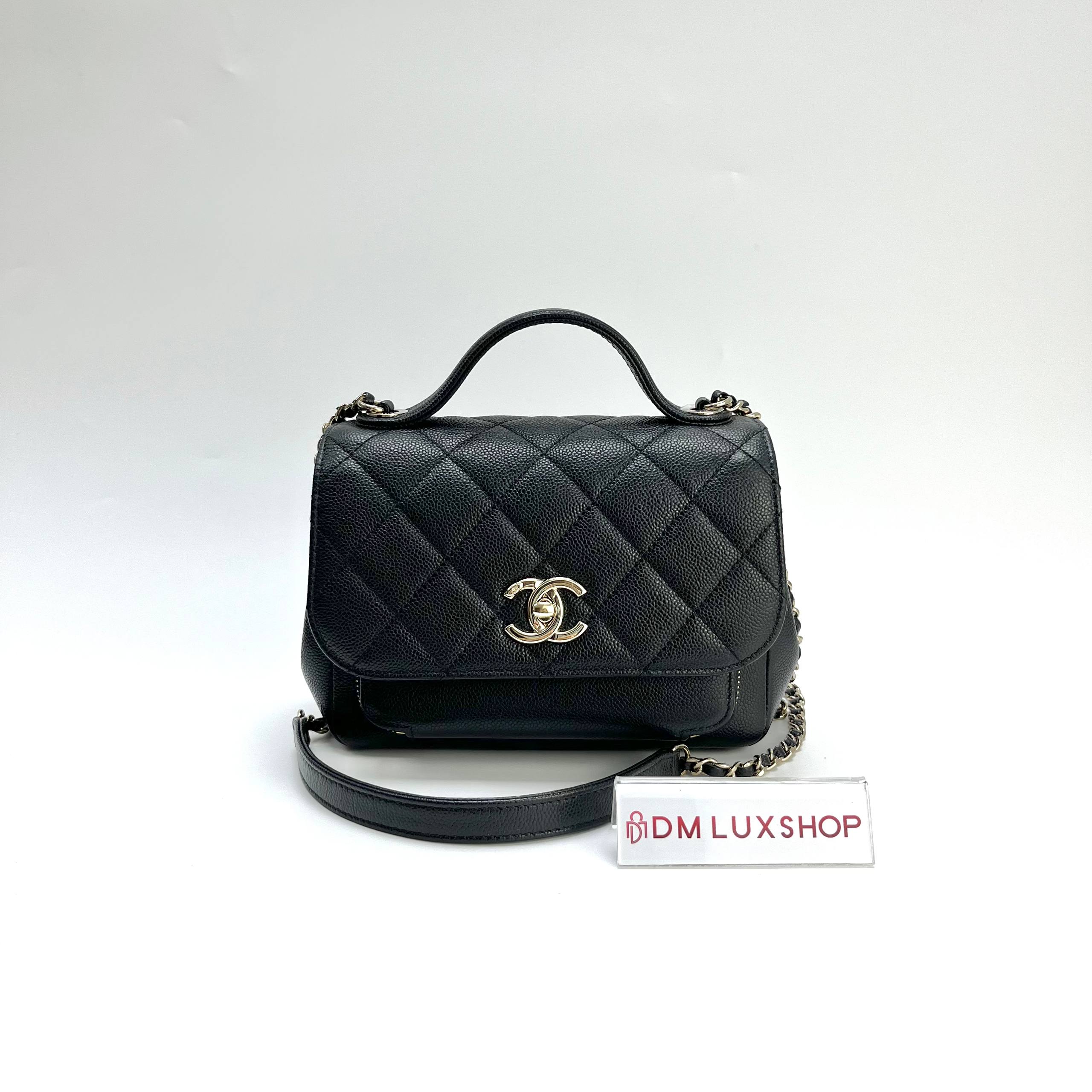 Chanel Black Caviar Business Affinity GHW (Microchip)