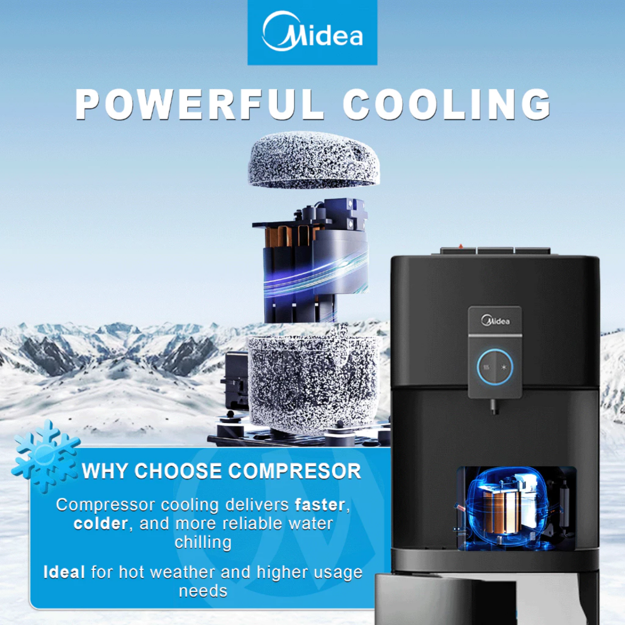 Midea Freestanding Water Dispenser (YL-2037S)