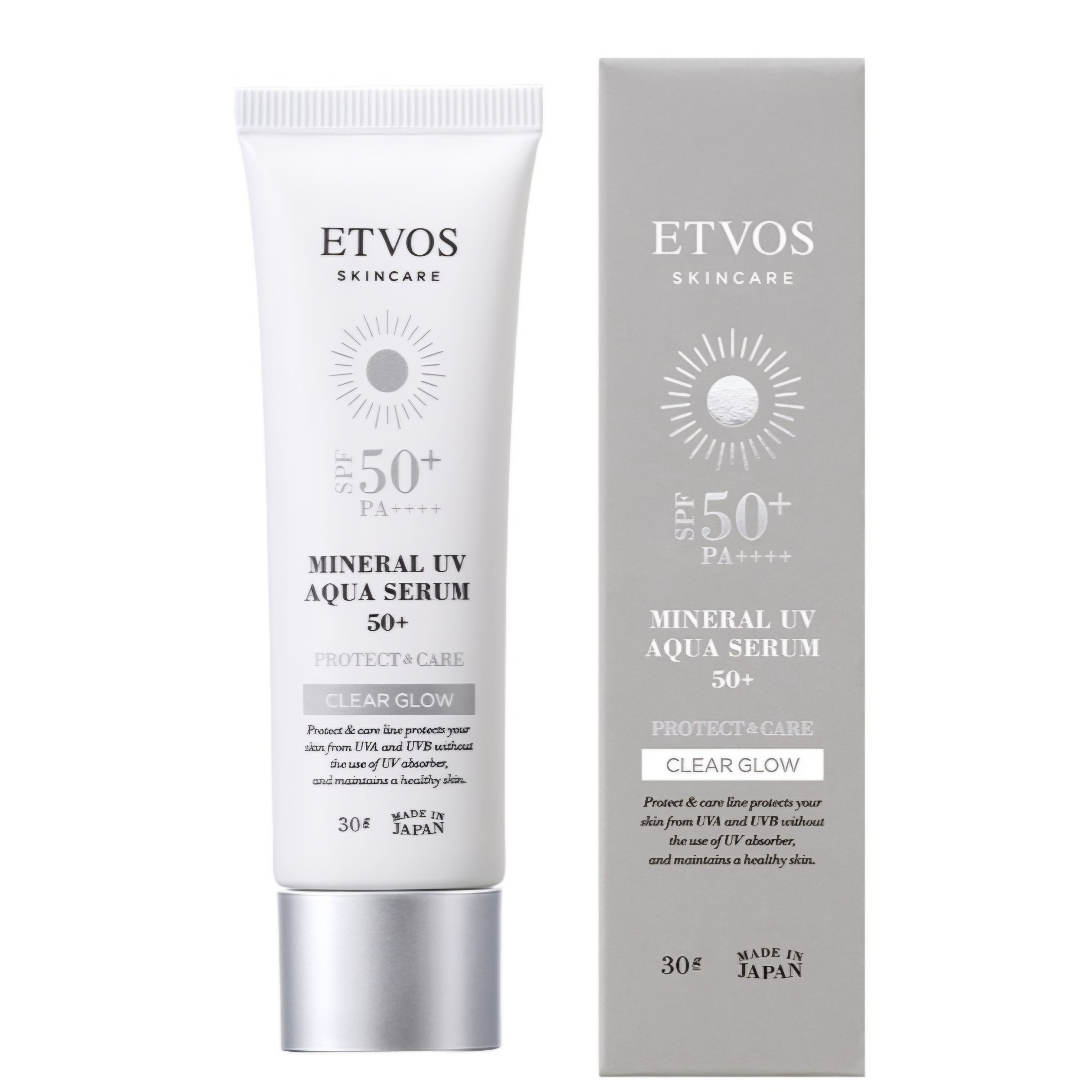 【26年3月新品】【✨️日本🇯🇵 ETVOS Mineral UV Aqua Serum 50+ 礦物UV水潤精華乳✨️】30g  