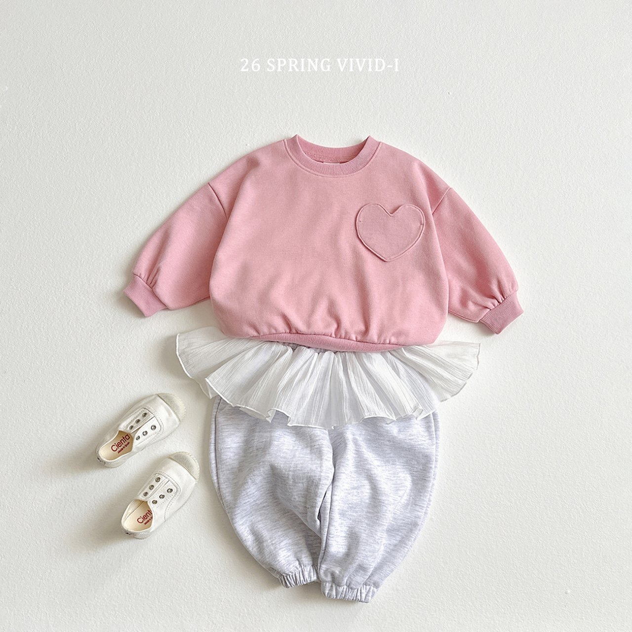 🌸預訂 韓國直送🌸🇰🇷VIVIDI三色愛心寬鬆衛衣