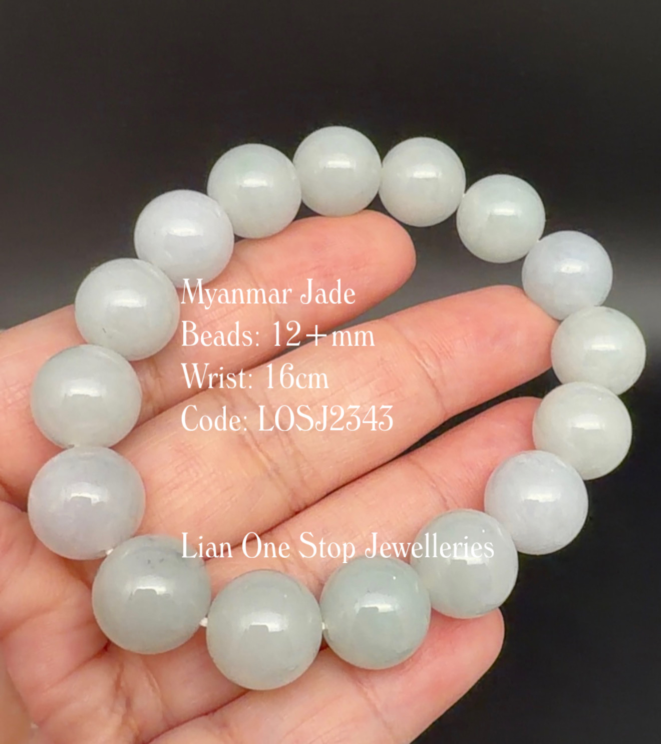 Code: LOSJ2343 Myanmar Jade 12+mm  