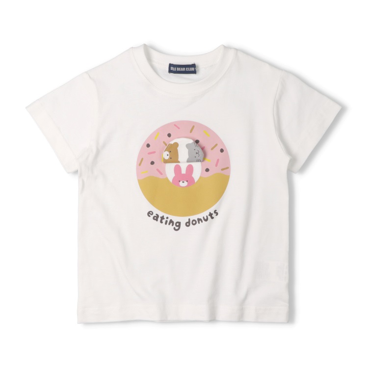 🆕【⭐訂購⭐】🌀 🇯🇵 日本直送 可愛甜甜圈 動物 揭蓋設計 短袖T恤［2款選］🌀 [ELDA-0068][260508]