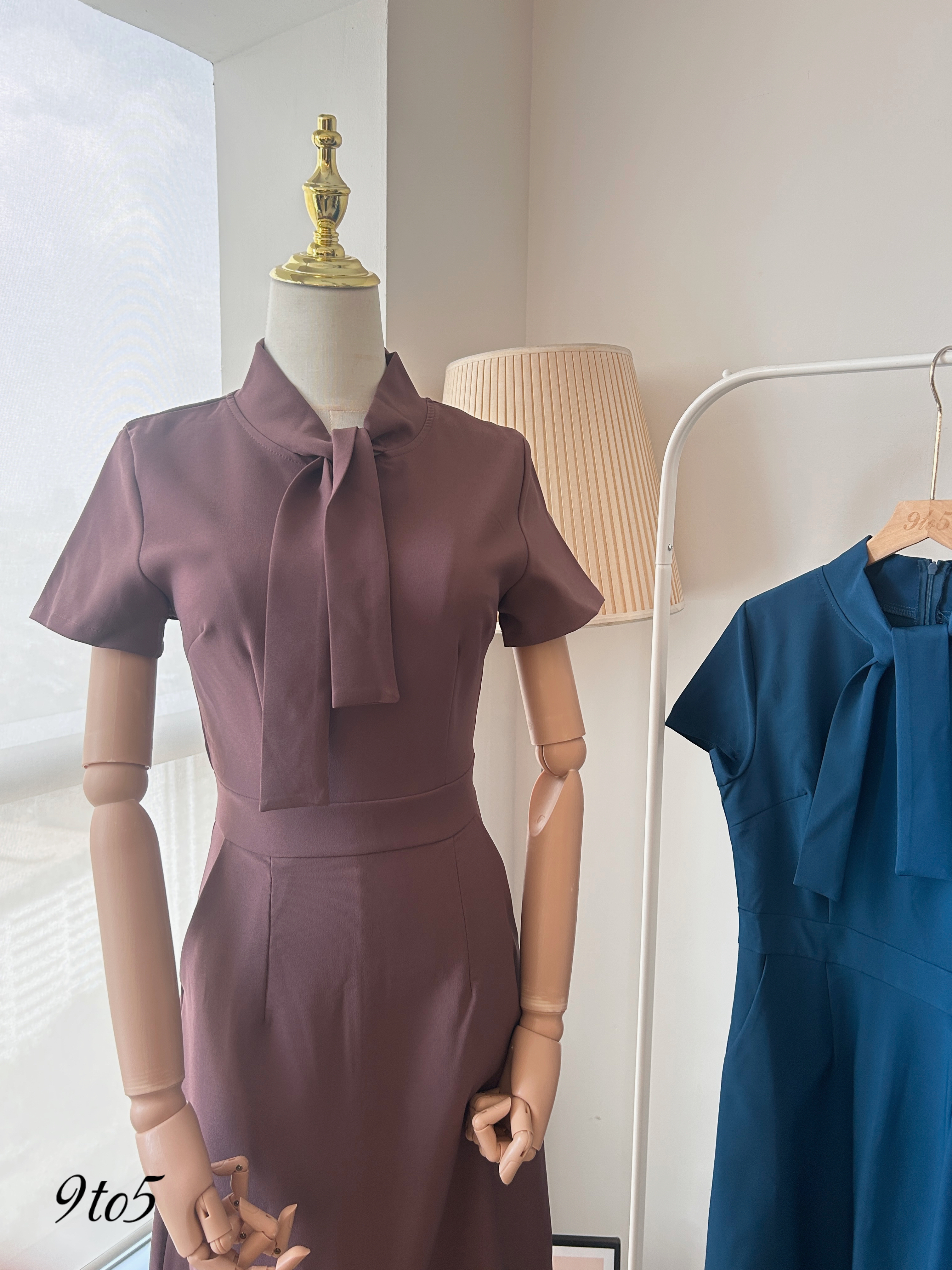 D2346 Short Sleeves Working Dress (3 colors)