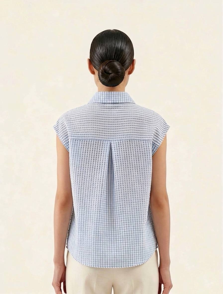 W33162 - Split Textured Top