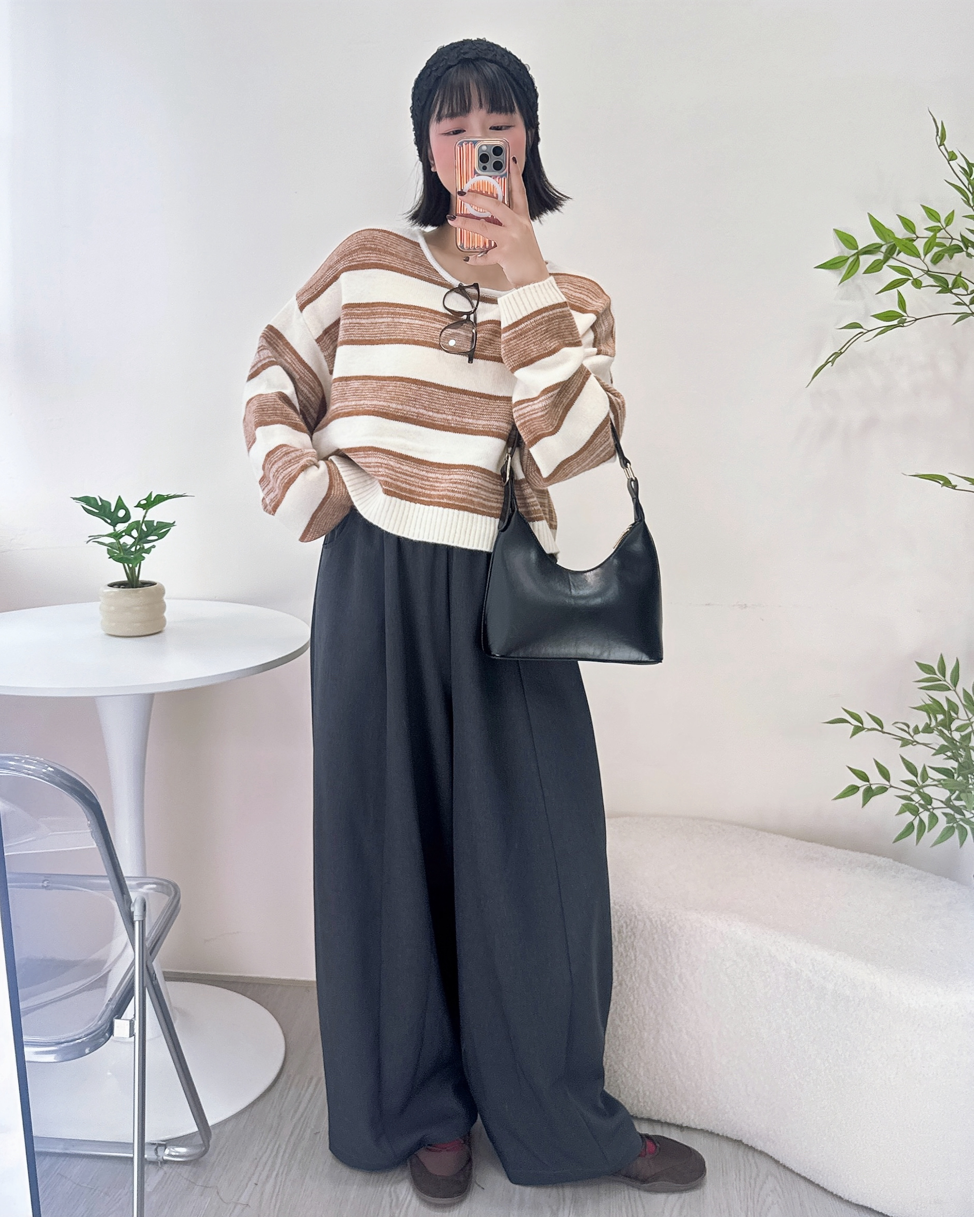 超顯瘦百搭慵懶西褲 2色