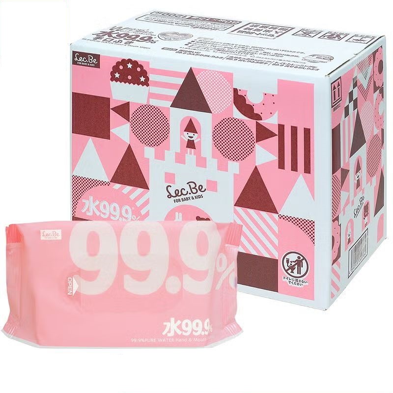 LEC Japan 99.9 Hand and Mouth Wipes, 80 sheets x 15
