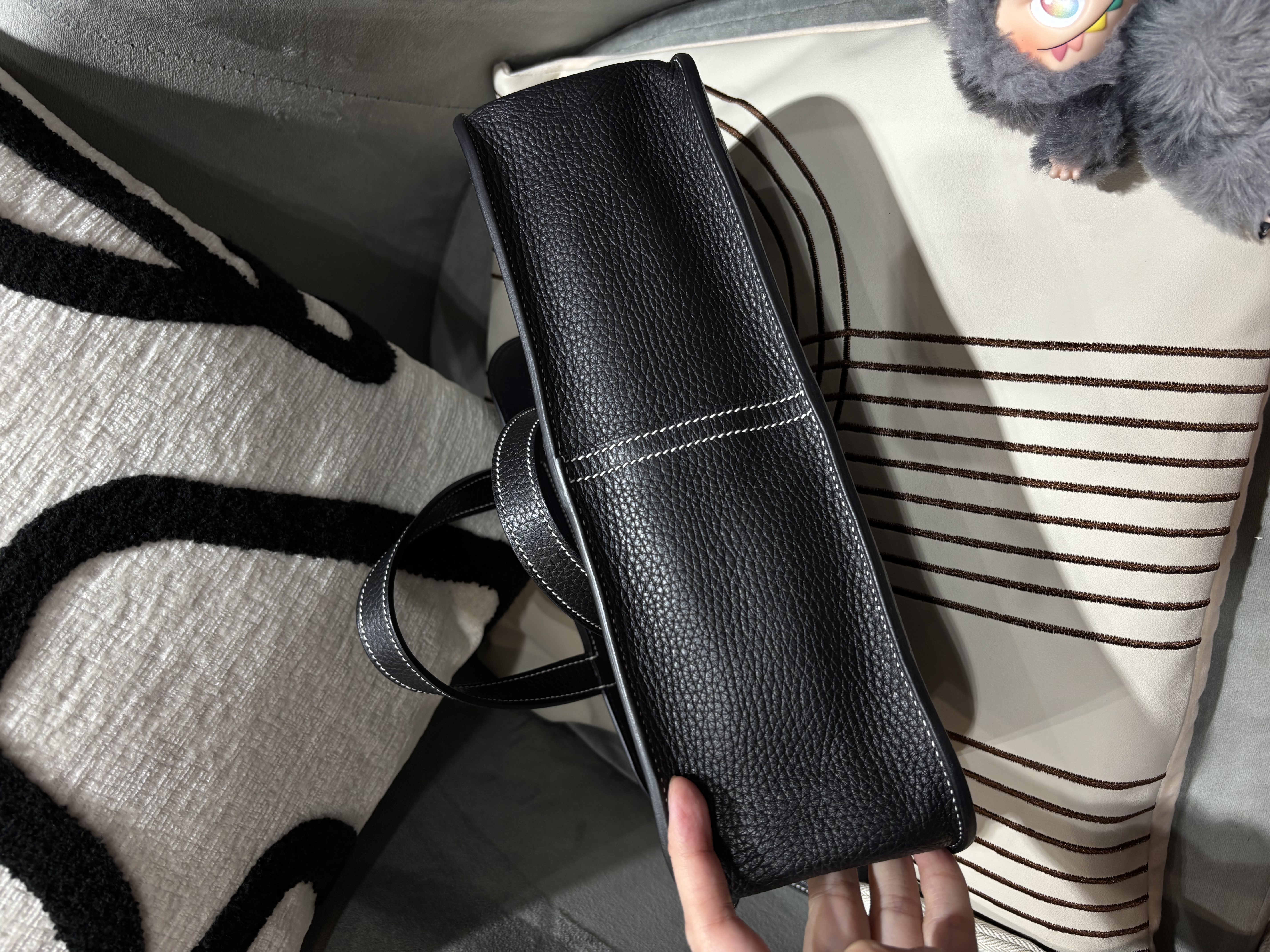 Hermes Halzan 31 ,STAMP X 黑色銀扣 100%Authentic, 98%New  ✅收據✅Dust bag 