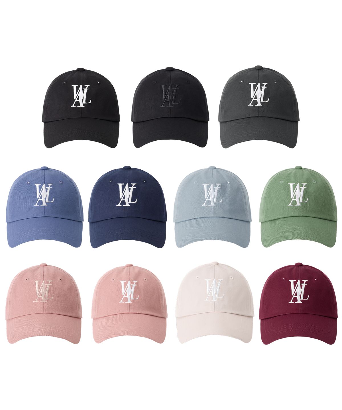 🇰🇷訂購｜WOOALONG｜Signature Logo ball cap 11色  