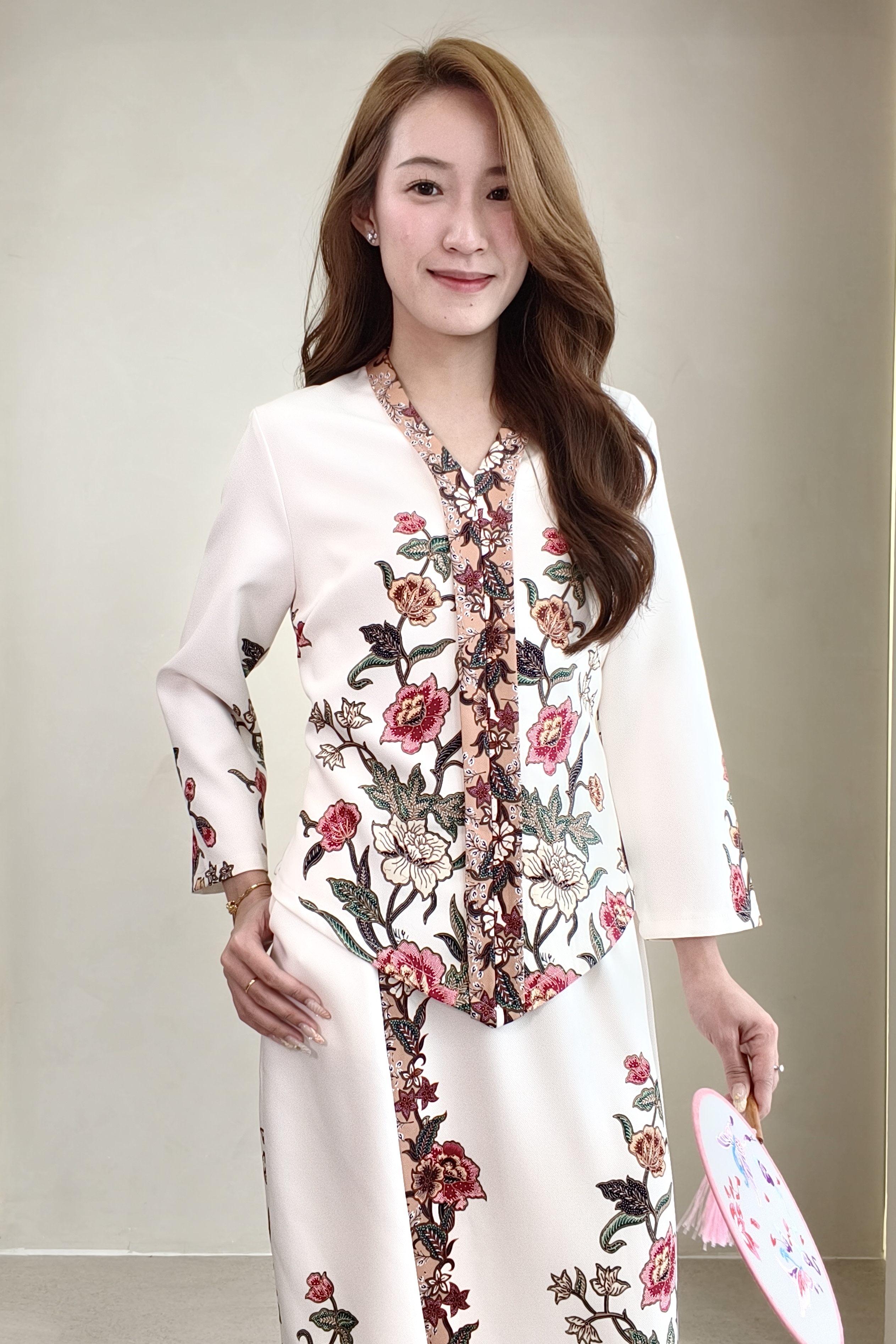 13103 Heritage Floral Kebaya Maxi Dress