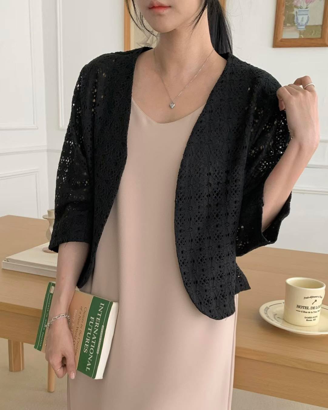 返工通花中袖外套