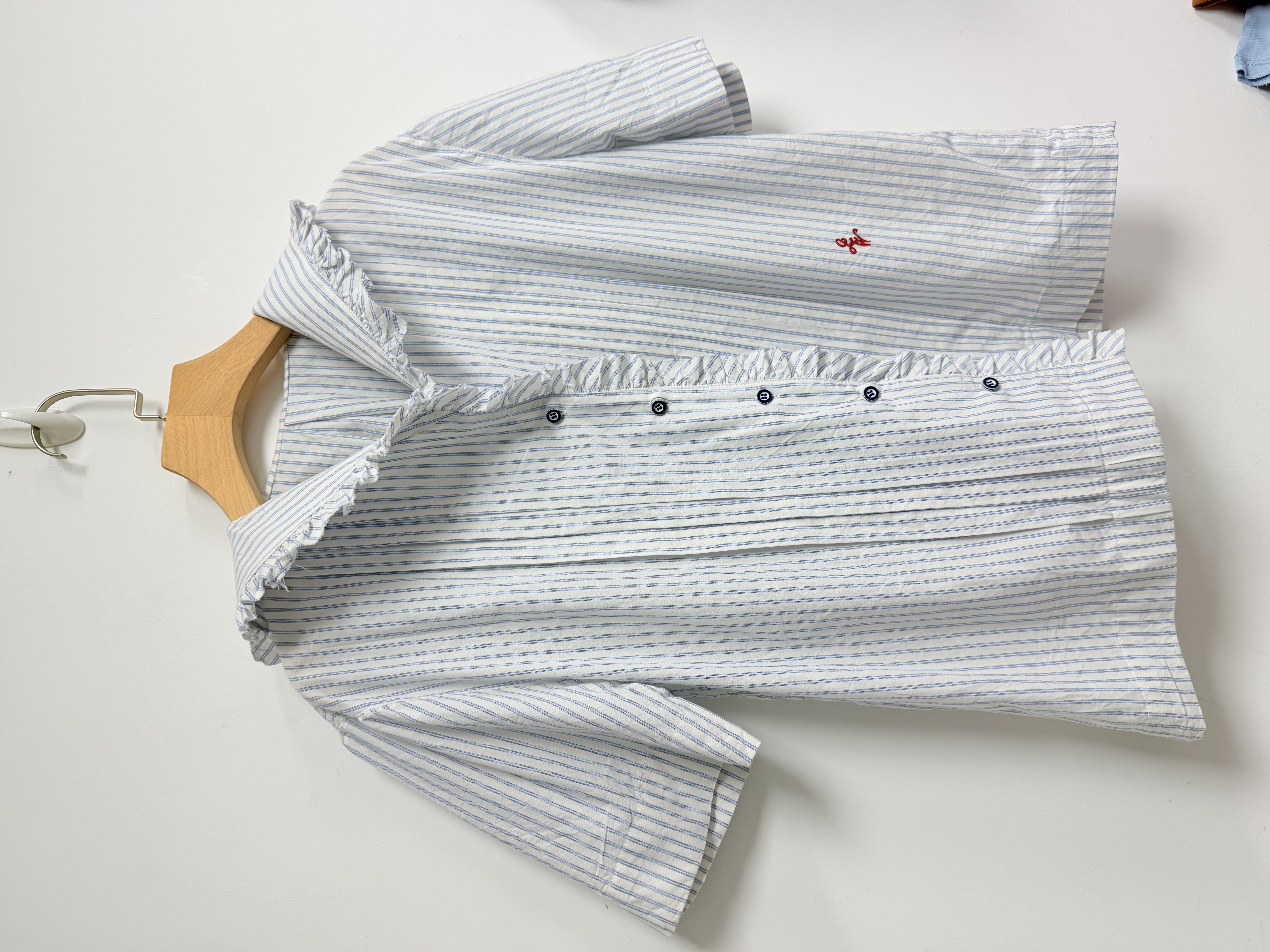 AT OS 夏日波浪摺邊恤