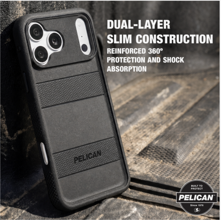 Pelican – iPhone 18 Pro Max / 17 Pro Max 手機殼 Protector Magsafe磁吸手機套 360°全包圍 軍規級防摔保護套 – 黑色