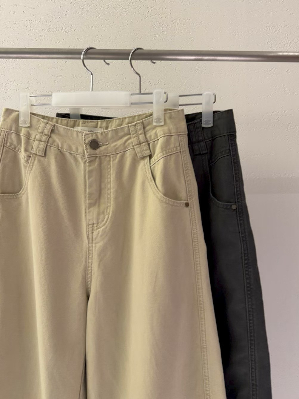 High-Waisted Wide-Leg Chino Pants #pt81