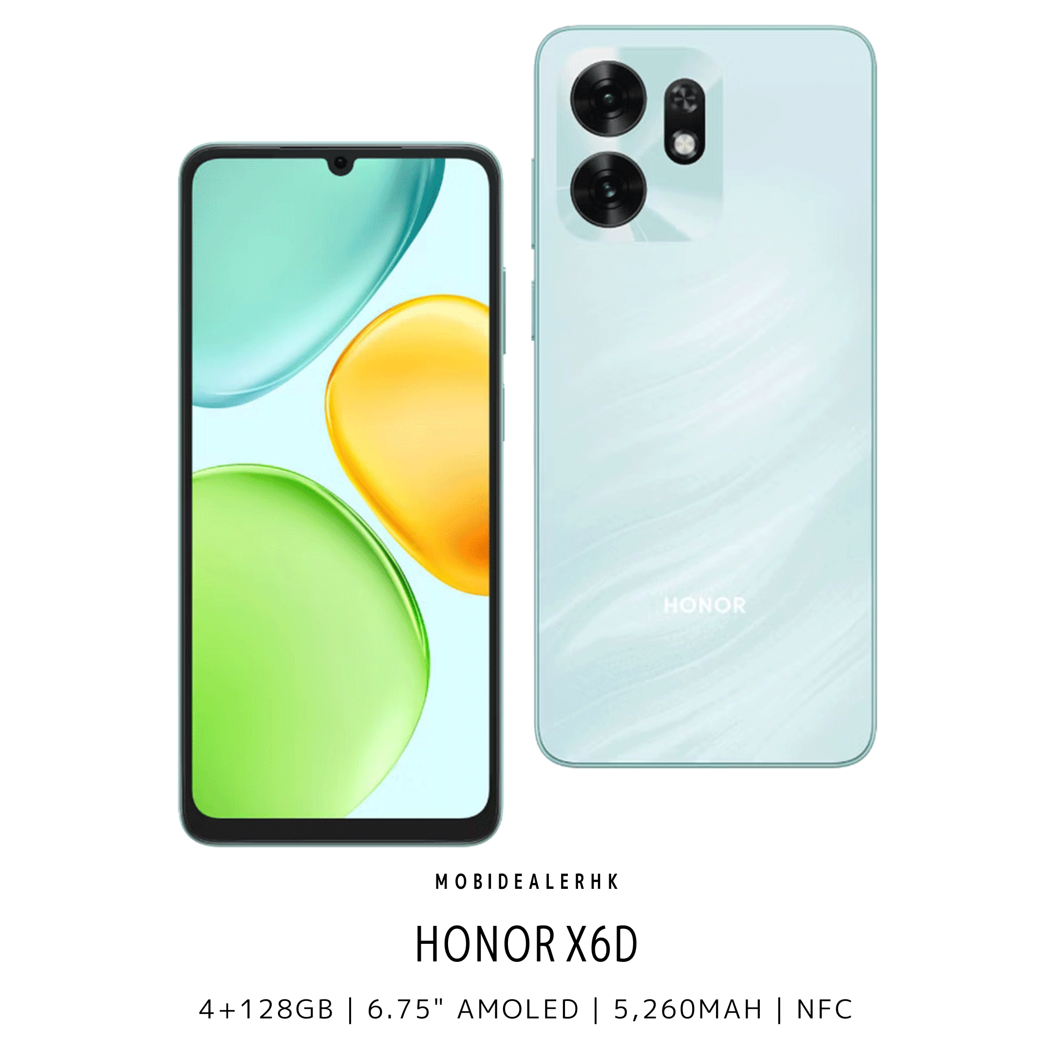 Honor X6D | 榮耀 X6D | 5G | 智能手機 | 4+128Gb | 6.75" AMOLED | 5,260mAh | NFC