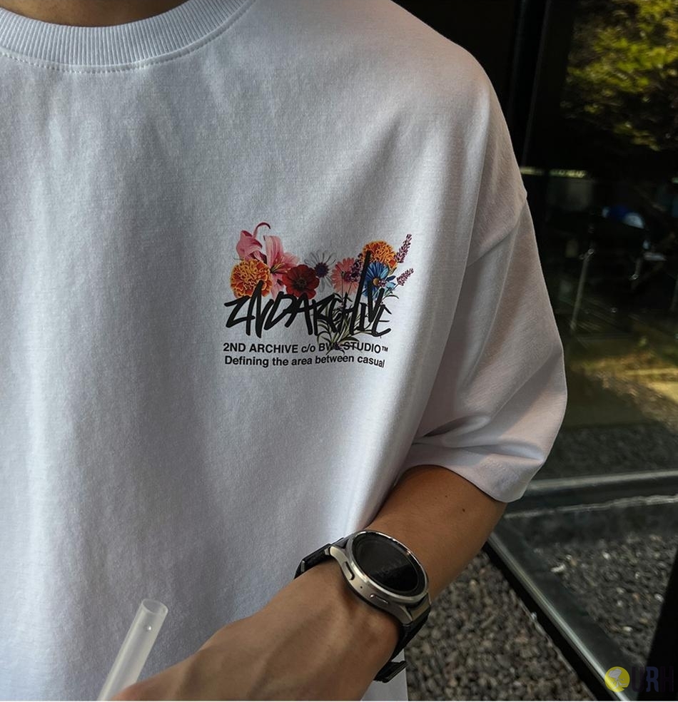 【100%保證韓國直送】韓系 2ND ARCHIVE 繁花轉印藝術寬鬆短袖 Tee 👕 [4 color] RG114958