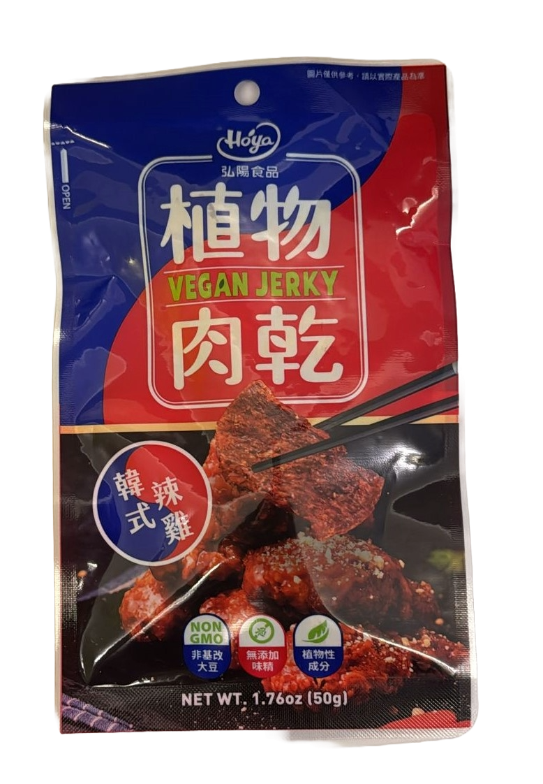 HOYA-植物肉乾韓式辣雞(純素) 50g/ HOYA Vegan Jerky Korean Spicy Fried  Chicken Flavor 50g