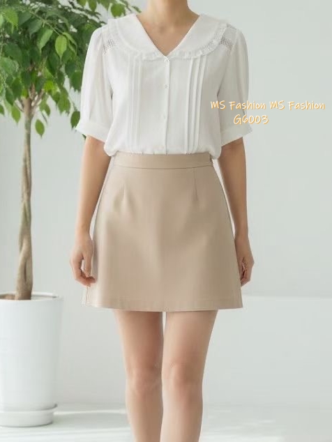 G6003 韓國🇰🇷靚料花邊領top