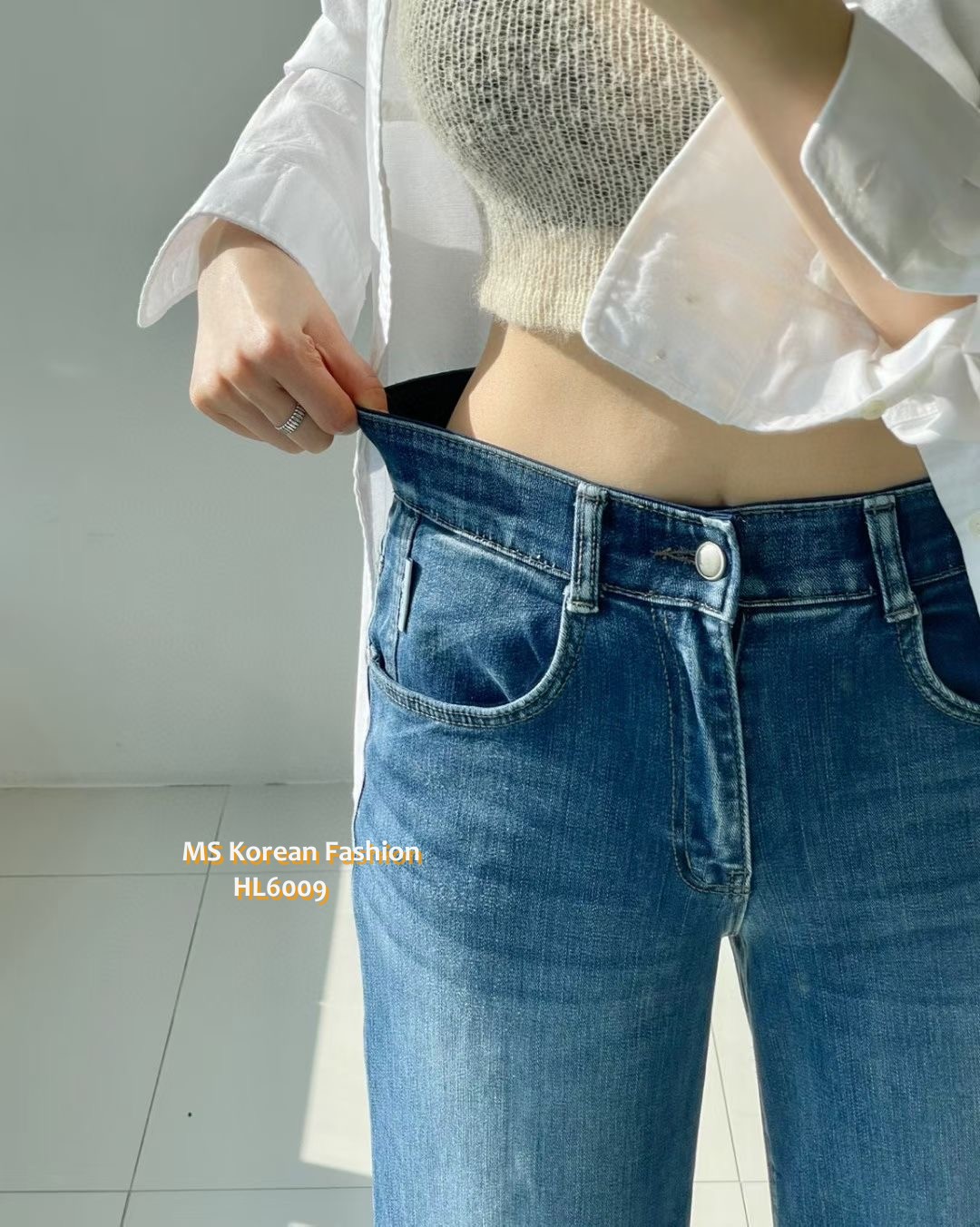 HL6009 韓國🌼Howluk靚洗水九分闊筒牛