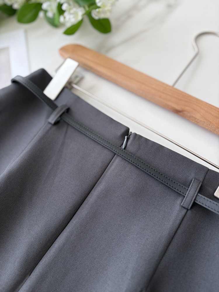 The Classy Belted Skirt (Charcoal)